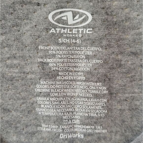 Athletic Works Women's Gray Moisture Wicking Active Short Sleeve Crewneck Tee - Picture 3 of 9